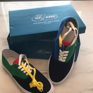 Sperry canvas color block shoes